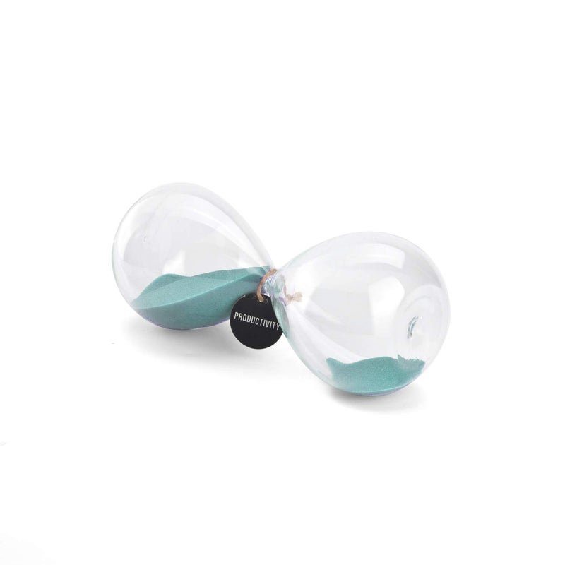 SWISSELITE Hourglass Sand Timers - SWISSELITE Biloba Hourglass Sand Timer Inspired Glass/Home, Desk, Office Decor - Image 2